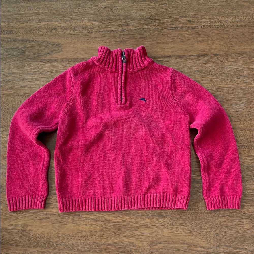 Tommy Bahama Child’s Red Half-Zip Sweater
